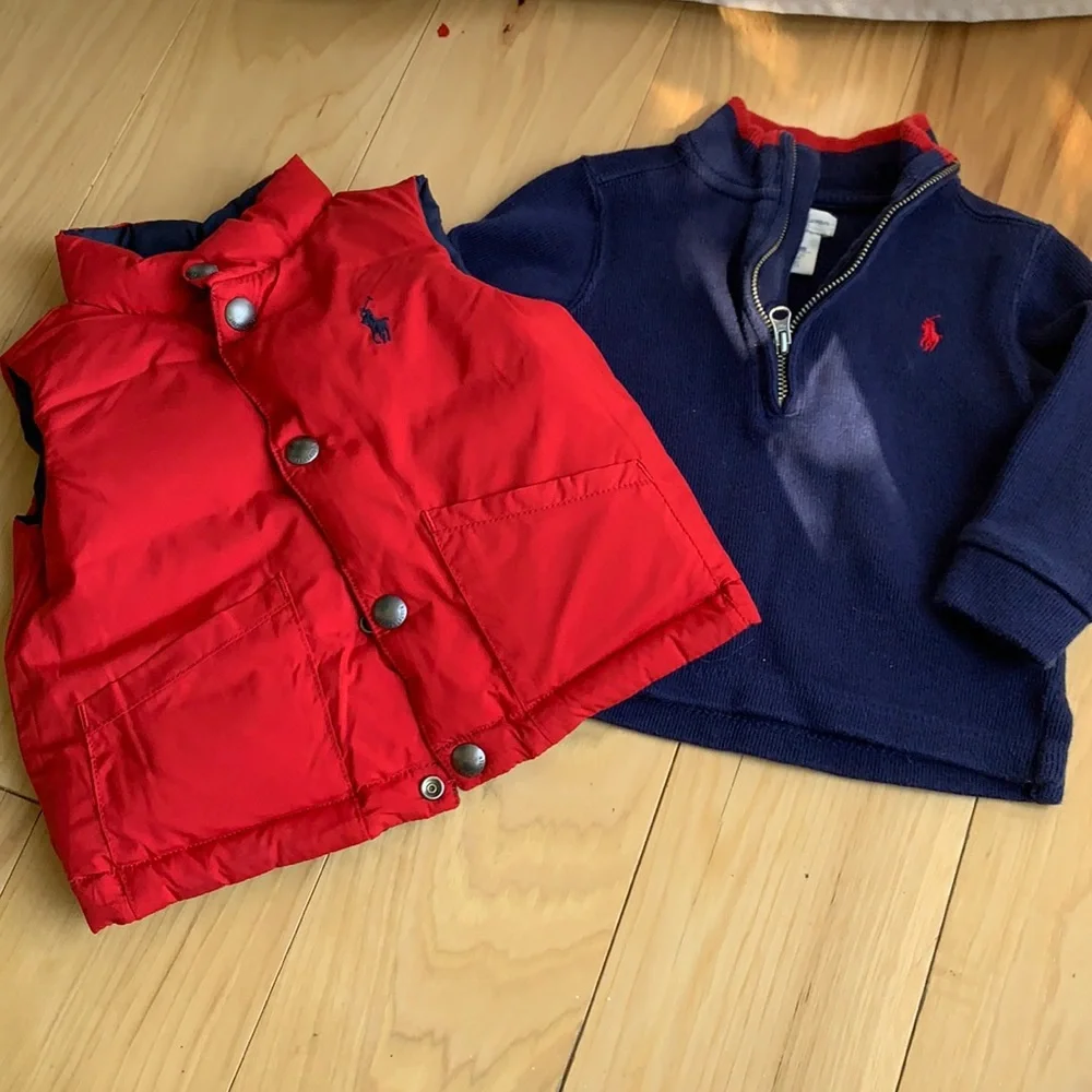 Polo Ralph Lauren 1/2 zip sweater and vest - Picture 1 of 3